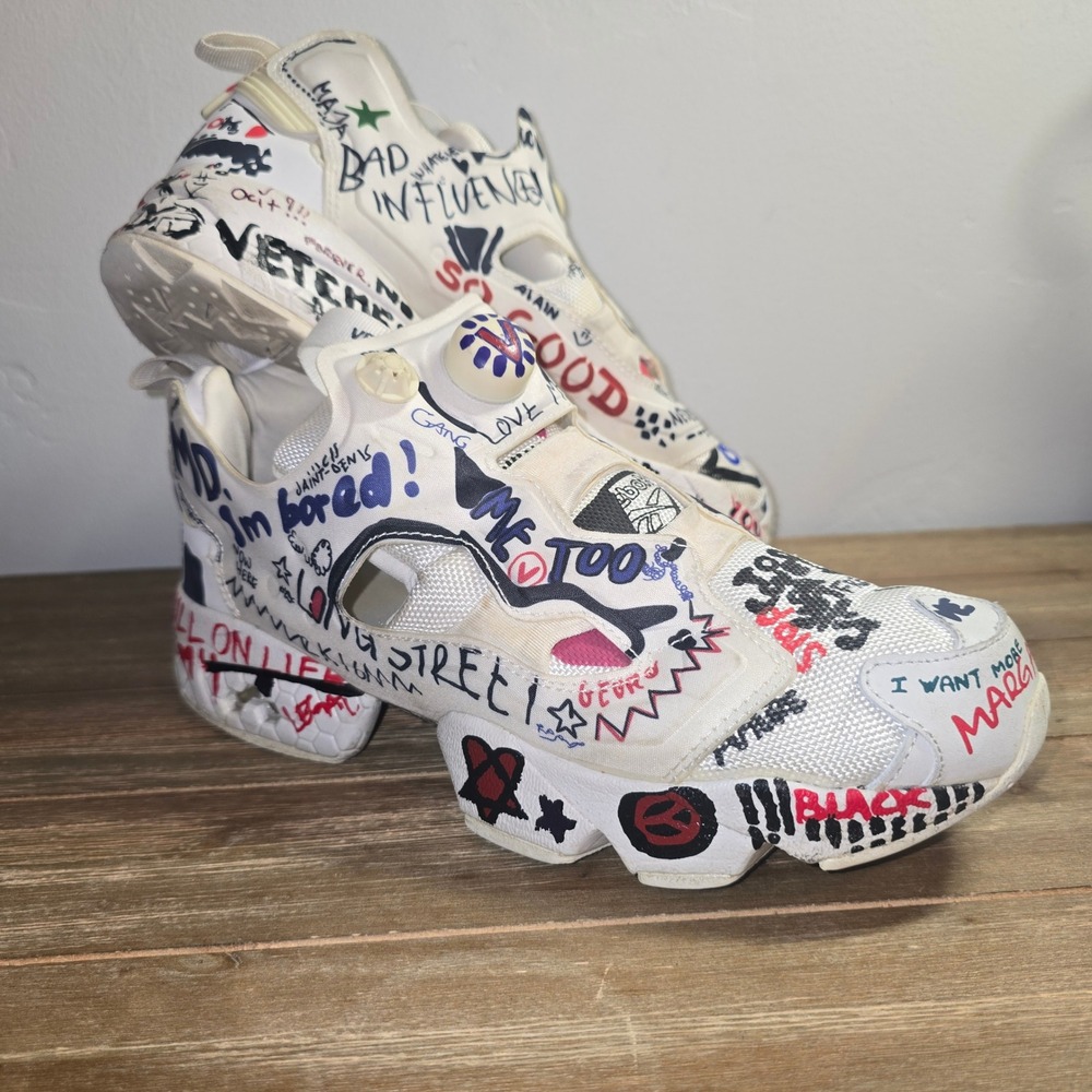 Reebok x Vetements Instapump Fury Graffiti White Mens 7.5 Womens 9 Pump